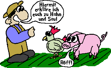 Hahn und Sau