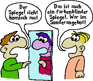 Farbenblinder Spiegel