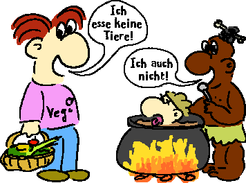 Tierfrei ernhrt - Vegis und Kannibale gleichermaen