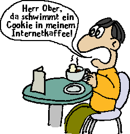 Cookie im Internetkaffee