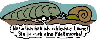 mie gelaunte Miesmuschel