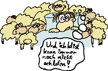 Schafherde schlaflos zhlend eingeschlfert