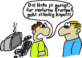 Und schon wieder kaputt!