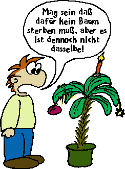 Feier mit Weihnachtspalme