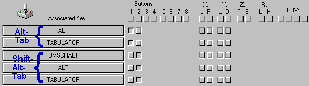 Key combination example